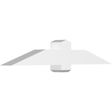 Ekena Millwork Eugene Architectural Grade PVC Gable Bracket, 60"W x 10"H x 6"D x 6"F, 4/12 Pitch GBP060X10X0606EUG00